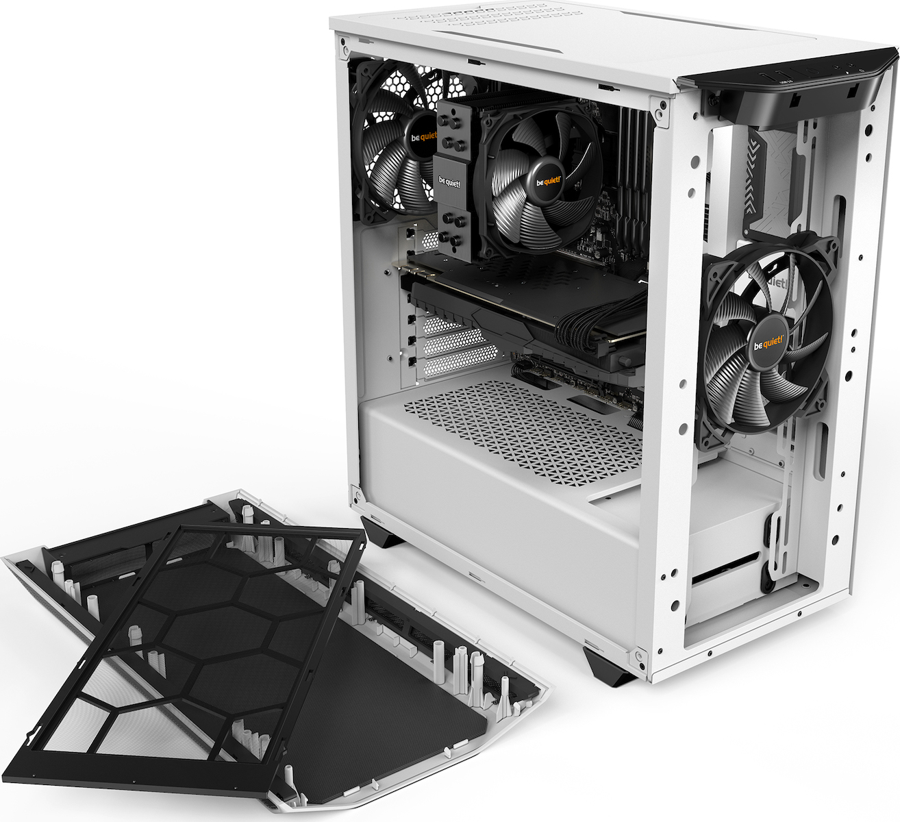 Be Quiet Pure Base 500 Midi Tower Κουτί Υπολογιστή με Πλαϊνό Παράθυρο Λευκό - Image 7