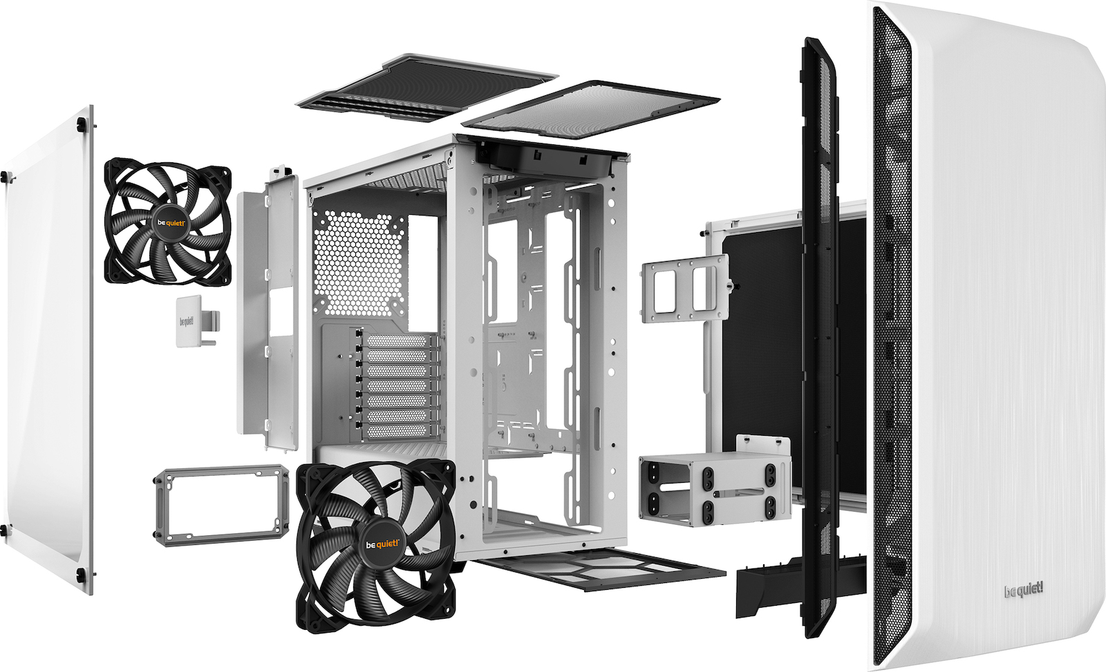 Be Quiet Pure Base 500 Midi Tower Κουτί Υπολογιστή με Πλαϊνό Παράθυρο Λευκό - Image 4