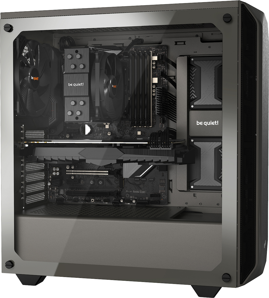 Be Quiet Pure Base 500 Midi Tower Κουτί Υπολογιστή με Πλαϊνό Παράθυρο Γκρι - Image 7