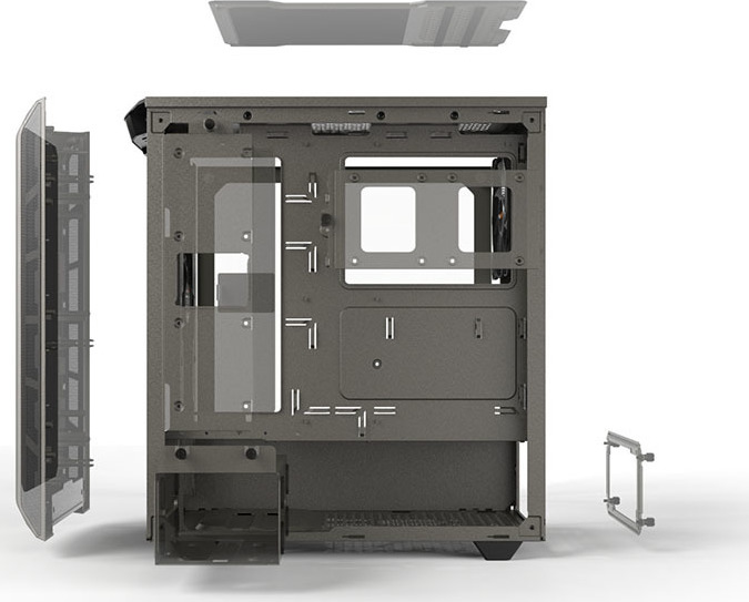 Be Quiet Pure Base 500 Midi Tower Κουτί Υπολογιστή με Πλαϊνό Παράθυρο Γκρι - Image 12