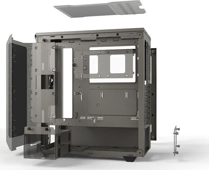 Be Quiet Pure Base 500 Midi Tower Κουτί Υπολογιστή με Πλαϊνό Παράθυρο Γκρι - Image 24