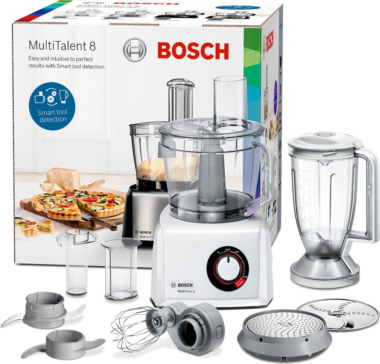 Bosch MC812W501 Πολυμίξερ 1000W με Κάδο 3.9lt και Κανάτα Μπλέντερ Λευκό - Image 6