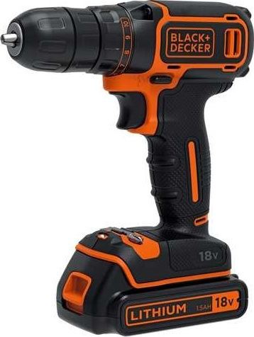 Black & Decker BDCDC18KB Δραπανοκατσάβιδο Μπαταρίας 18V 2x1.5Ah BDCDC18KB - Image 2
