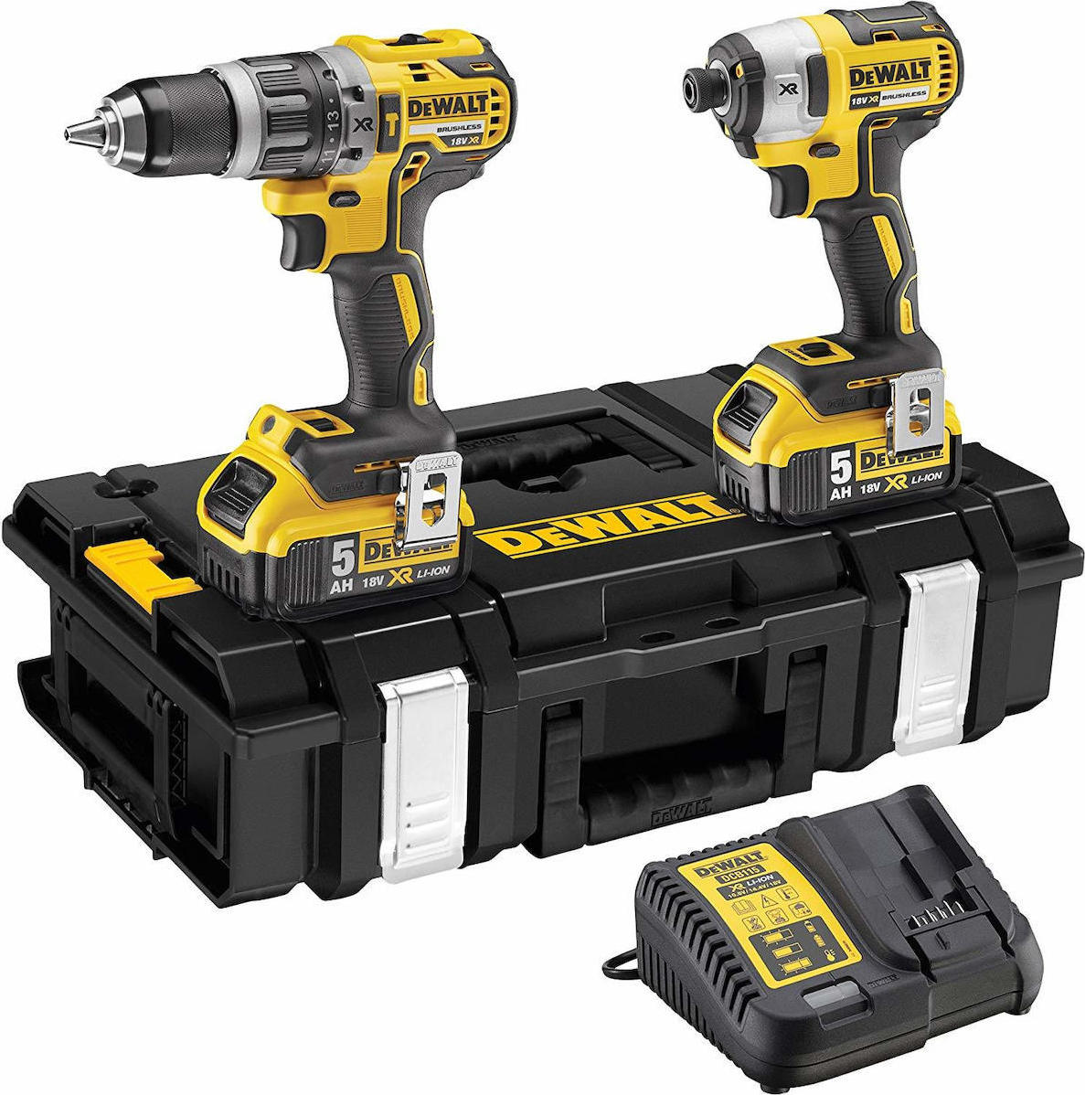 Dewalt DCK266P2 Σετ Κρουστικό Δραπανοκατσάβιδο & Παλμικό Κατσαβίδι Brushless 18V με 2 Μπαταρίες 5Ah και Θήκη