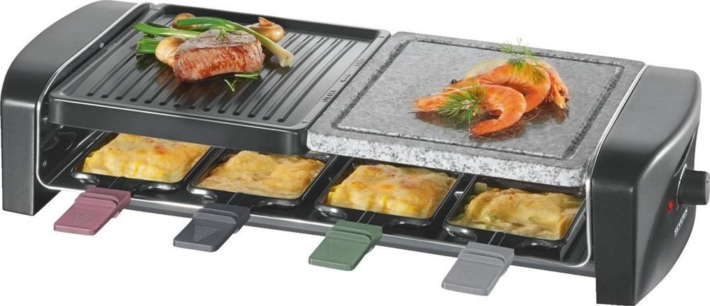 Severin RG9645 Επιτραπέζια Ηλεκτρική Ψησταριά Raclette Λείας και Αυλακωτής Πλάκας 1400W 42x21εκ. RG 9645 - Image 3