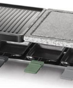 Severin RG9645 Επιτραπέζια Ηλεκτρική Ψησταριά Raclette Λείας και Αυλακωτής Πλάκας 1400W 42x21εκ. RG 9645