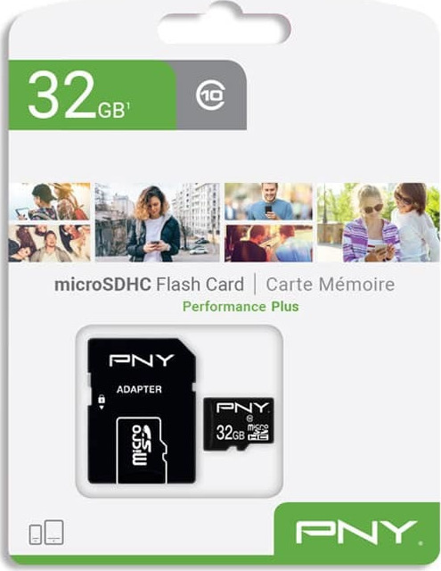PNY Performance Plus microSDHC 32GB Class 10 U1 UHS-I με αντάπτορα - Image 3