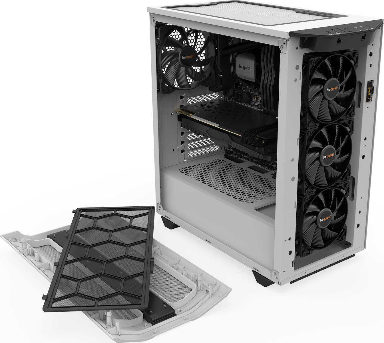 Be Quiet Pure Base 500DX Gaming Midi Tower Κουτί Υπολογιστή με Πλαϊνό Παράθυρο και RGB Φωτισμό Λευκό - Image 6