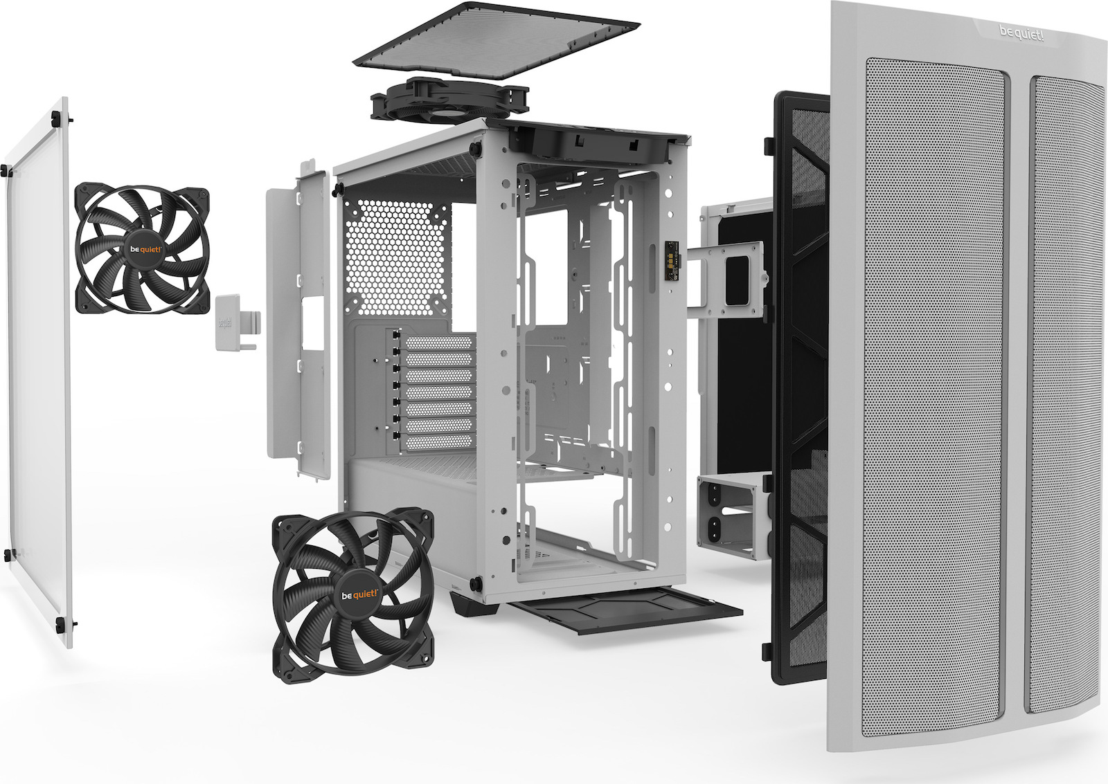 Be Quiet Pure Base 500DX Gaming Midi Tower Κουτί Υπολογιστή με Πλαϊνό Παράθυρο και RGB Φωτισμό Λευκό - Image 4