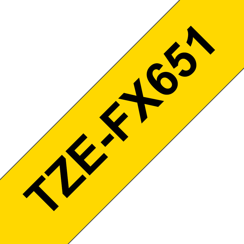 Brother TZE-FX651 Ταινία Ετικετογράφου 8m x 24mm σε Κίτρινο Χρώμα - Image 3