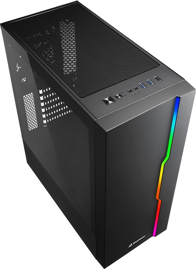 Sharkoon RGB Slider Midi Tower Κουτί Υπολογιστή με Πλαϊνό Παράθυρο Μαύρο - Image 2