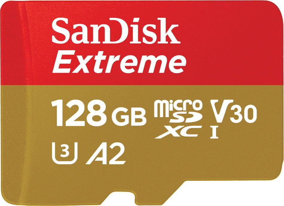 Sandisk Extreme microSDXC 128GB Class 10 U3 V30 A2 UHS-I με αντάπτορα - Image 2