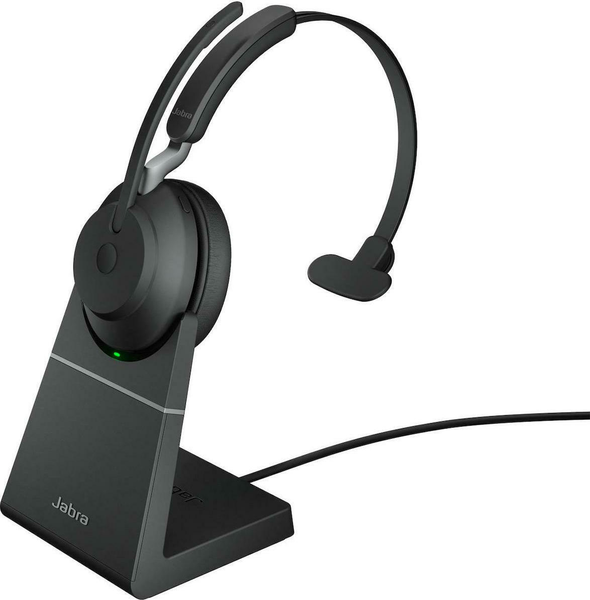 Jabra Evolve2 65 VOIP Headset Link380c UC Mono Desk Stand Black (26599-889-889) - Image 2