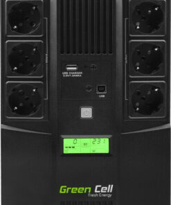 Alternative view of Green Cell Micropower Aio UPS Line-Interactive 600VA 360W με 6 Schuko Πρίζες