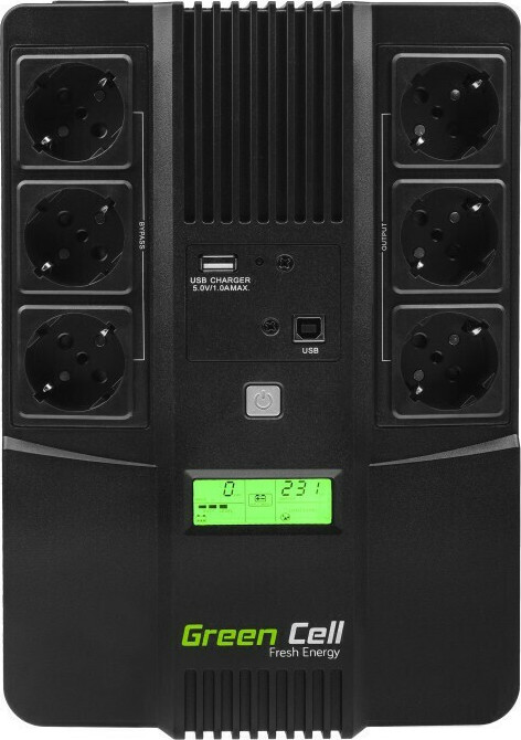 Green Cell Micropower Aio UPS Line-Interactive 600VA 360W με 6 Schuko Πρίζες - Image 2