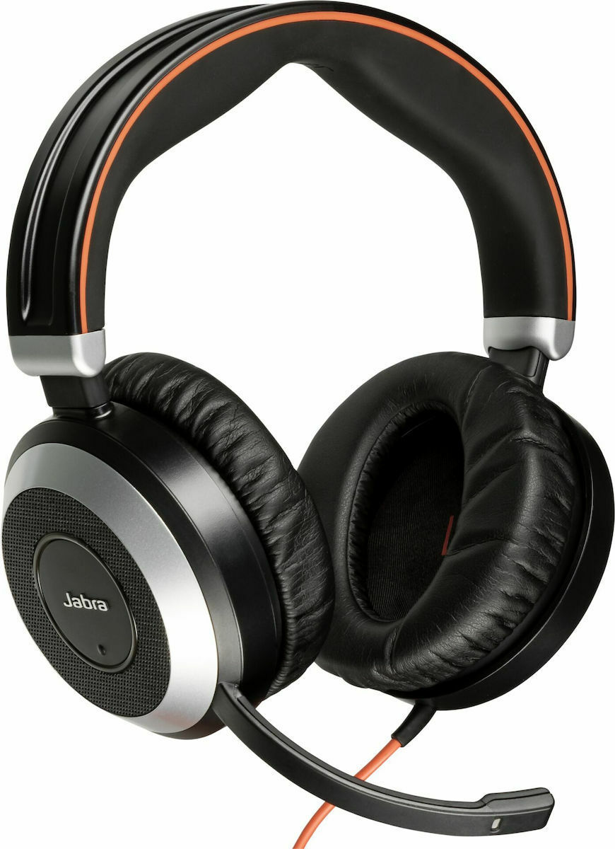 Jabra Evolve 80 UC Duo Over Ear Multimedia Ακουστικά με μικροφωνο και σύνδεση USB-A / 3.5mm Jack - Image 2