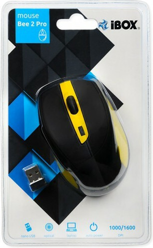 iBox Bee2 Pro Ασύρματο Ποντίκι Κίτρινο - Image 4