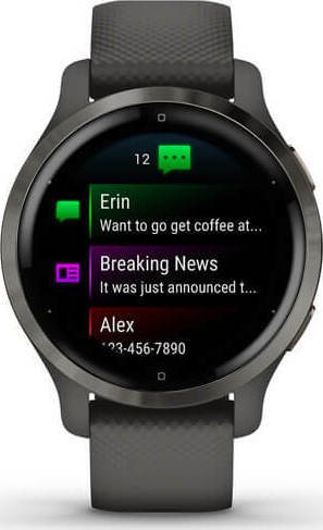 Garmin Venu 2S Stainless Steel 40mm Αδιάβροχο Smartwatch με Παλμογράφο (Slate / Graphite) - Image 4