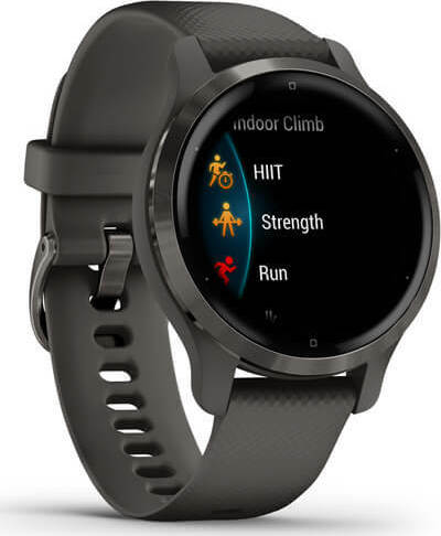 Garmin Venu 2S Stainless Steel 40mm Αδιάβροχο Smartwatch με Παλμογράφο (Slate / Graphite) - Image 3