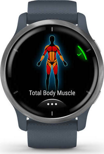Garmin Venu 2 Stainless Steel 45mm Αδιάβροχο Smartwatch με Παλμογράφο (Silver / Granite) - Image 6