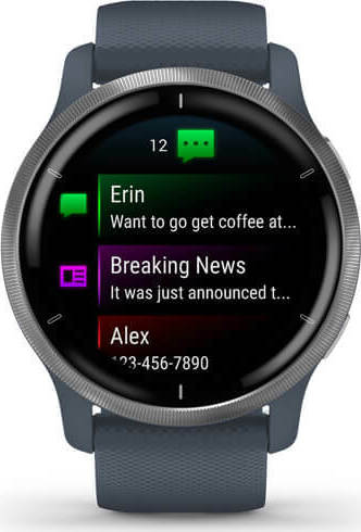 Garmin Venu 2 Stainless Steel 45mm Αδιάβροχο Smartwatch με Παλμογράφο (Silver / Granite) - Image 4