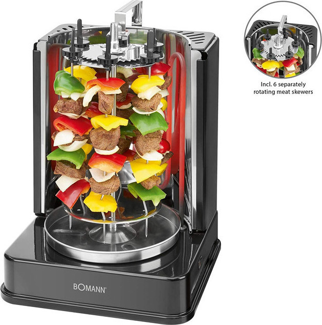 Bomann DVG 3006 CB 630061 Ηλεκτρικό Grill 1400W Μαύρο - Image 2
