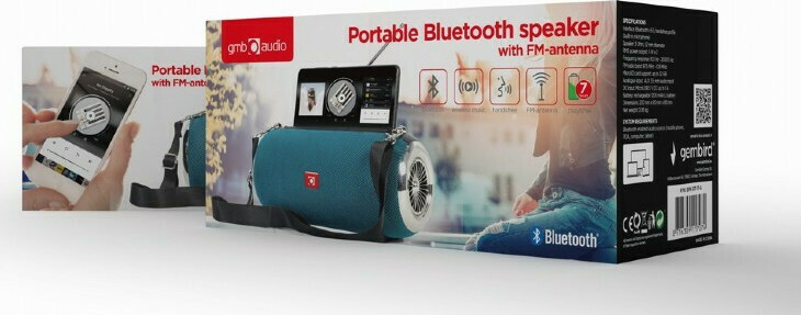 Gembird SPK-BT-17 Ηχείο Bluetooth 10W με Ραδιόφωνο και Διάρκεια Μπαταρίας έως 7 ώρες Τιρκουάζ - Image 5