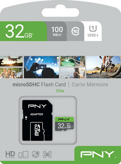 PNY Elite microSDHC 32GB Class 10 U1 UHS-I με αντάπτορα - Image 2