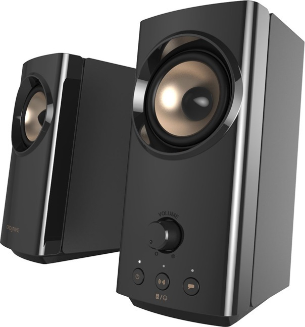 Creative T60 Ασύρματα Ηχεία Υπολογιστή 2.0 με Bluetooth και Ισχύ 30W σε Μαύρο Χρώμα - Image 2
