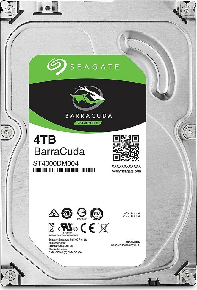 Seagate Barracuda 4TB HDD Σκληρός Δίσκος 3.5" SATA III 5400rpm με 256MB Cache για Desktop ST4000DM004