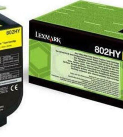 Lexmark 802H Γνήσιο Toner Laser Εκτυπωτή Κίτρινο High Yield 3000 Σελίδων 80C2HYE