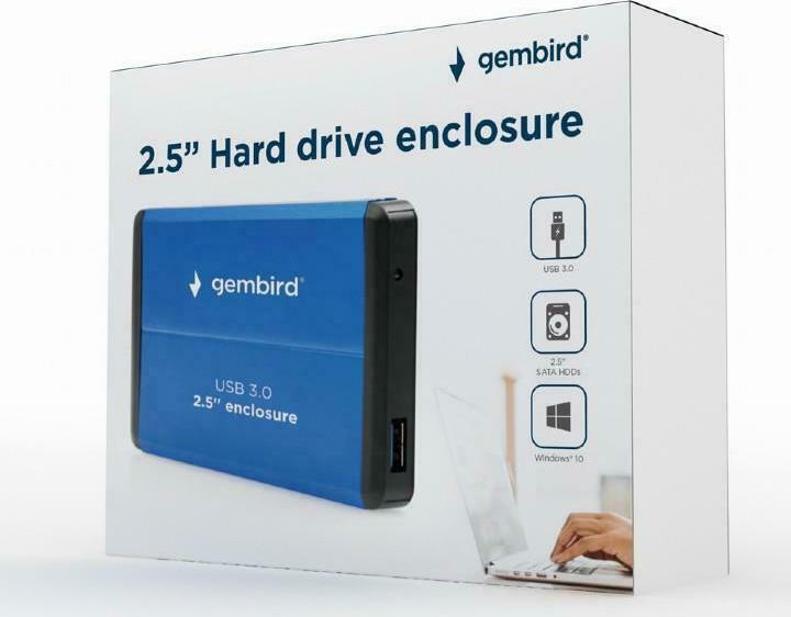 Gembird Θήκη για Σκληρό Δίσκο 2.5" SATA III με σύνδεση USB3.0 σε Μπλε χρώμα EE2-U3S-2-B - Image 5
