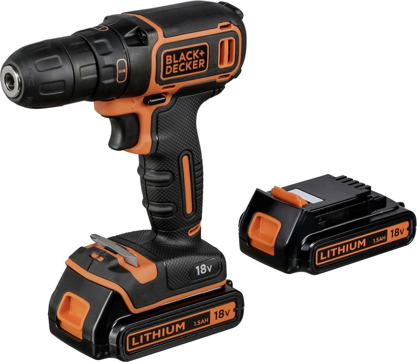 Black & Decker BDCDC18KB Δραπανοκατσάβιδο Μπαταρίας 18V 2x1.5Ah BDCDC18KB - Image 3