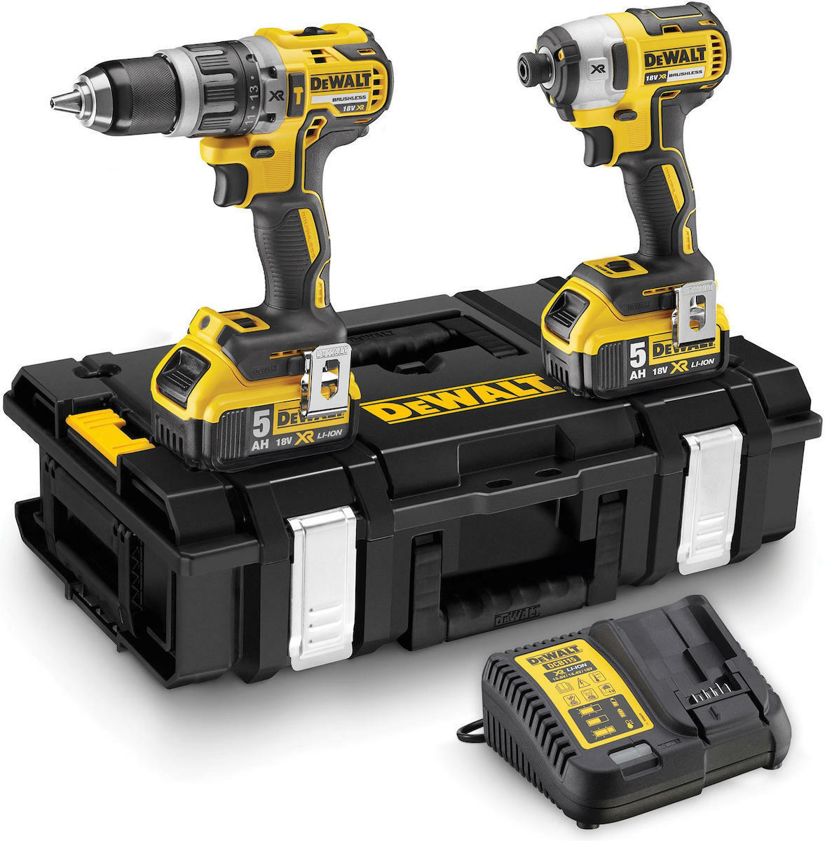 Dewalt DCK266P2 Σετ Κρουστικό Δραπανοκατσάβιδο & Παλμικό Κατσαβίδι Brushless 18V με 2 Μπαταρίες 5Ah και Θήκη - Image 3
