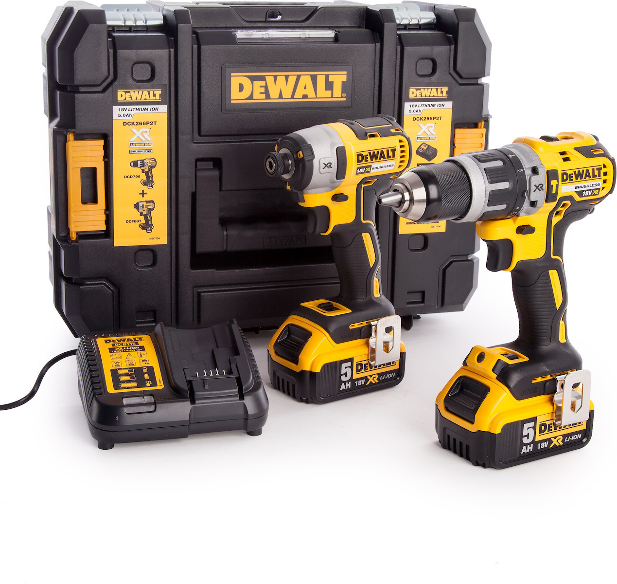 Dewalt DCK266P2 Σετ Κρουστικό Δραπανοκατσάβιδο & Παλμικό Κατσαβίδι Brushless 18V με 2 Μπαταρίες 5Ah και Θήκη - Image 12