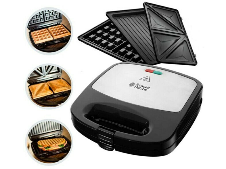 Russell Hobbs Τοστιέρα με Αποσπώμενες Πλάκες για 2 Τοστ 750W Inox 24540 - Image 5