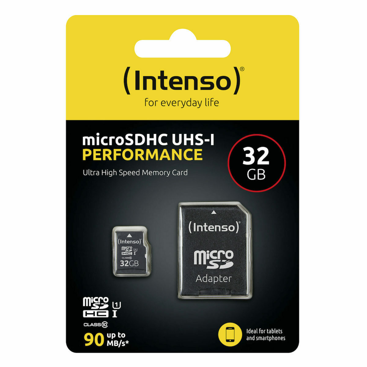Intenso Performance R90 microSDHC 32GB Class 10 U1 UHS-I με αντάπτορα - Image 3
