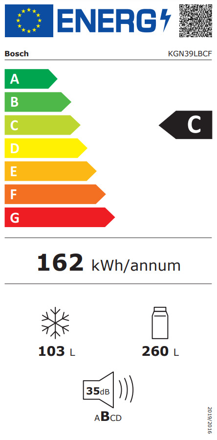Bosch Ψυγειοκαταψύκτης 363lt Total NoFrost Υ203xΠ60xΒ66.5εκ. Μαύρος KGN39LBCF - Image 12