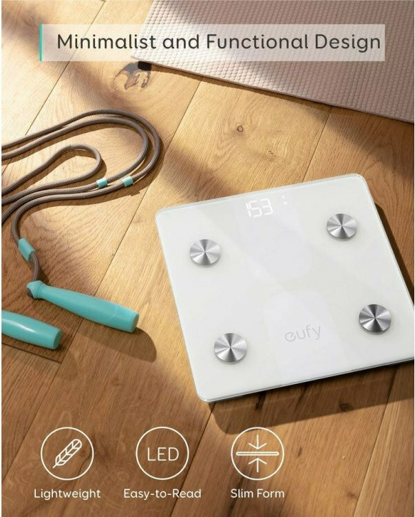 Eufy Smart Scale C1 Smart Ζυγαριά 180kg με Λιπομετρητή & Bluetooth Λευκή - Image 4