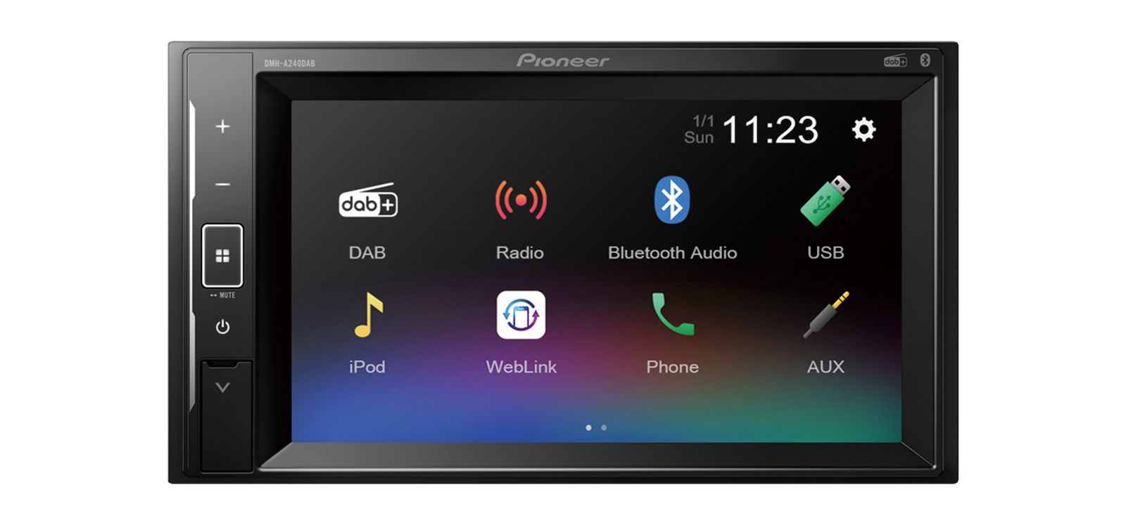 Pioneer Ηχοσύστημα Αυτοκινήτου 2DIN (Bluetooth/USB/AUX/WiFi) με Οθόνη Αφής 6.2" DMH-A240DAB