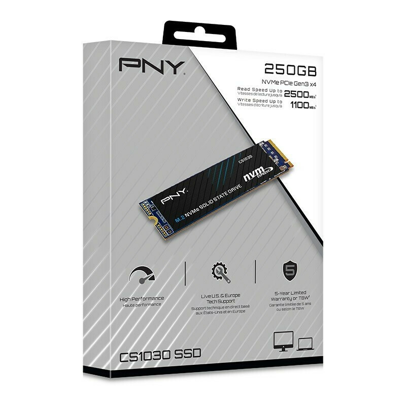 PNY CS1030 SSD 250GB M.2 NVMe PCI Express 3.0 M280CS1030-250-RB - Image 2