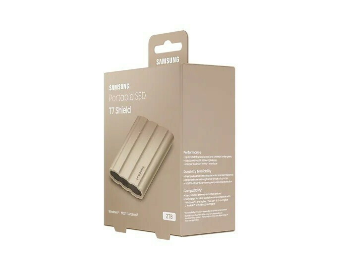Samsung T7 Shield USB-C Εξωτερικός SSD 2TB 2.5" Μπεζ - Image 7