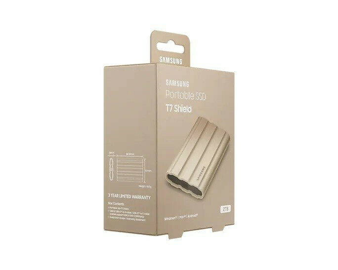 Samsung T7 Shield USB-C Εξωτερικός SSD 2TB 2.5" Μπεζ - Image 6