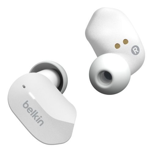 Belkin Soundform Play True In-ear Bluetooth Handsfree Ακουστικά με Αντοχή στον Ιδρώτα και Θήκη Φόρτισης Λευκά