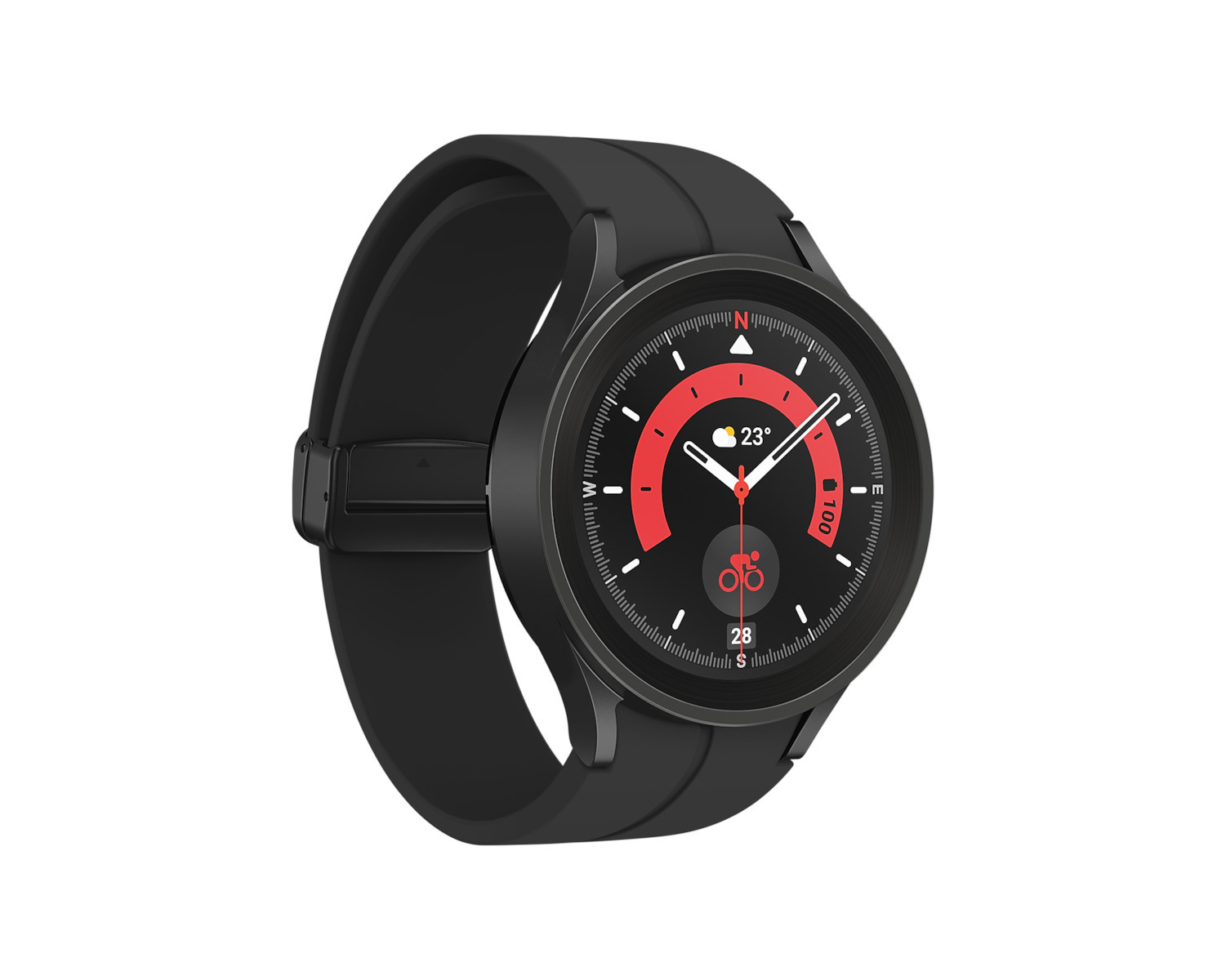Samsung Galaxy Watch5 Pro LTE Titanium 45mm Αδιάβροχο με Παλμογράφο (Black) - Image 3
