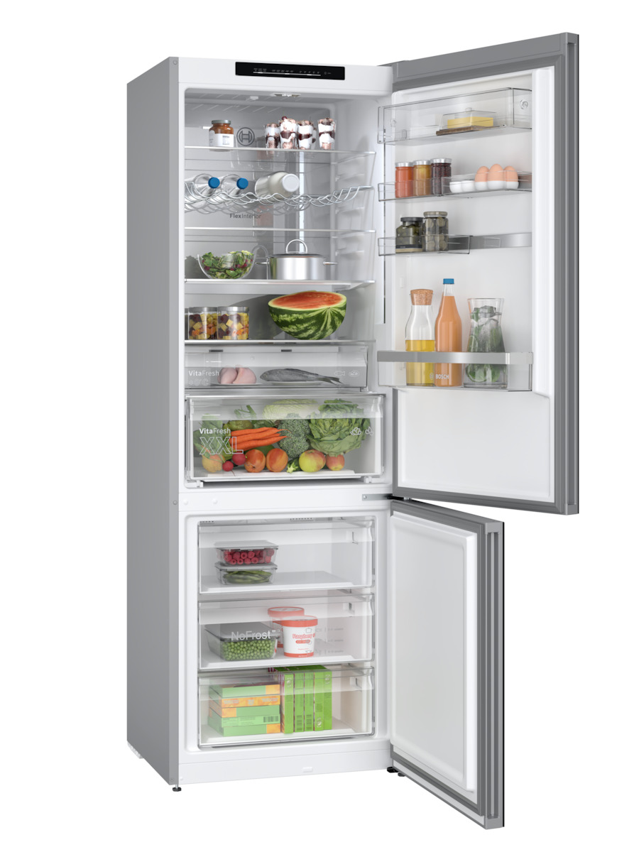 Bosch Ψυγειοκαταψύκτης 440lt Total NoFrost Υ203xΠ70xΒ66.7εκ. Μαύρος KGN49LBCF - Image 2