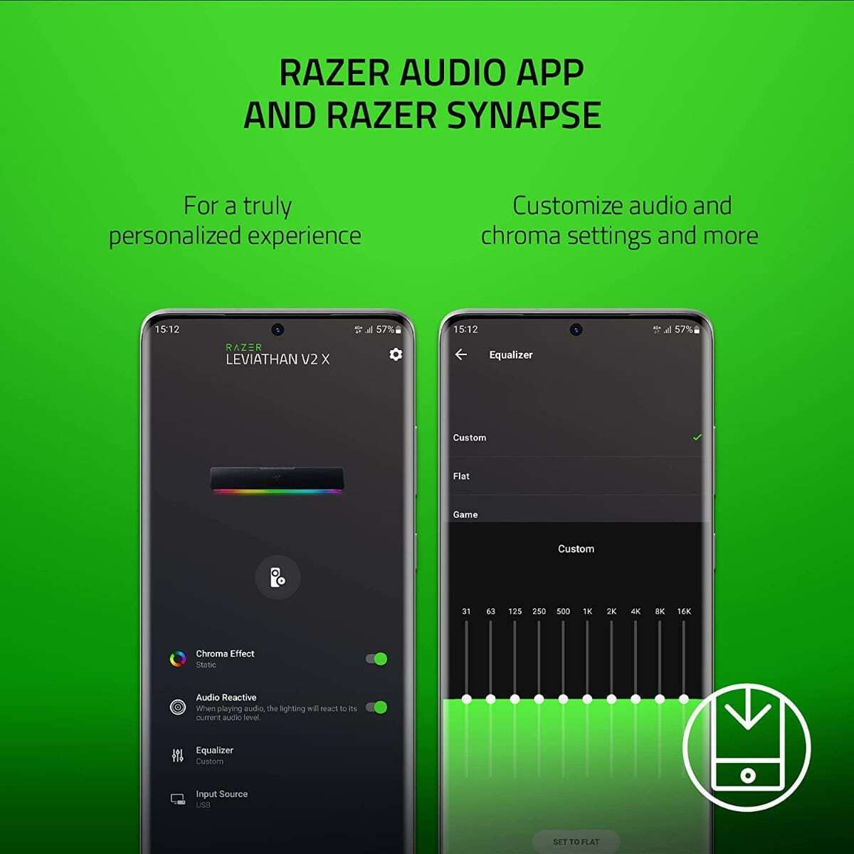 Razer Leviathan V2 X Ηχεία Υπολογιστή 2.0 με RGB Φωτισμό και Bluetooth σε Μαύρο Χρώμα - Image 3