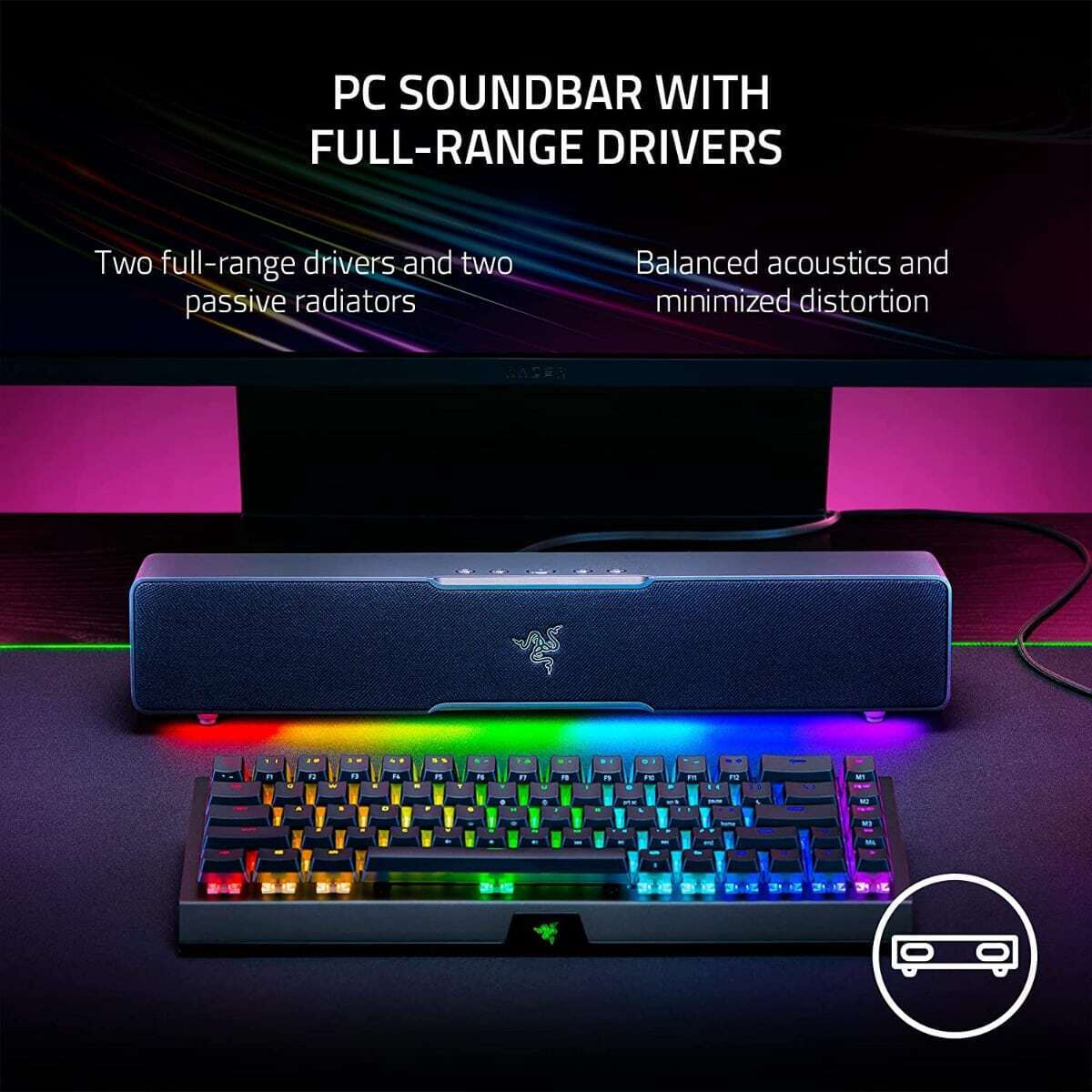 Razer Leviathan V2 X Ηχεία Υπολογιστή 2.0 με RGB Φωτισμό και Bluetooth σε Μαύρο Χρώμα - Image 4