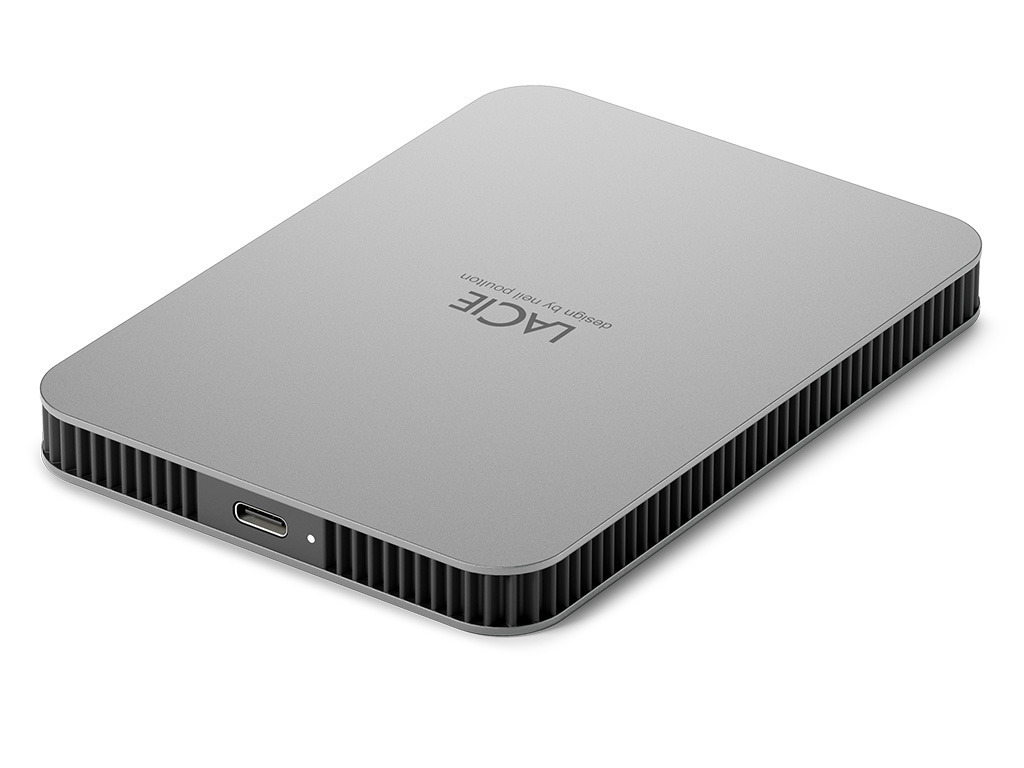 Lacie Mobile Drive USB 3.2 / USB-C Εξωτερικός HDD 2TB 2.5" Moon Silver - Image 2