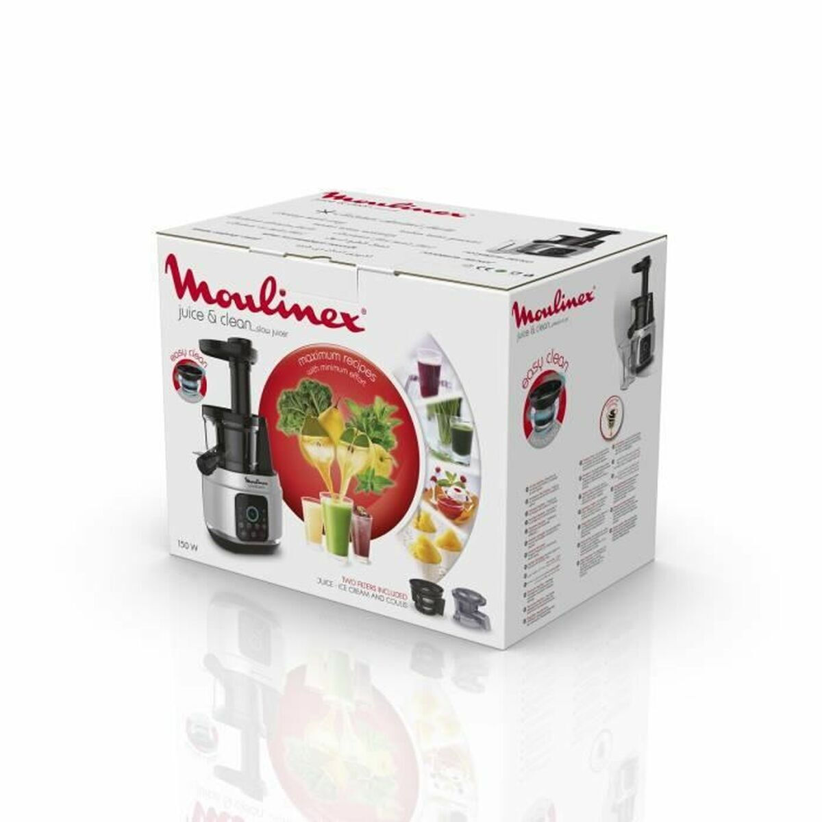 Moulinex Juice'n Clean ZU420E Αποχυμωτής Αργής Σύνθλιψης 150W Inox Ασημί - Image 5